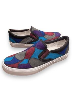 Upcycled Colorful Canvas Shoes 8.5